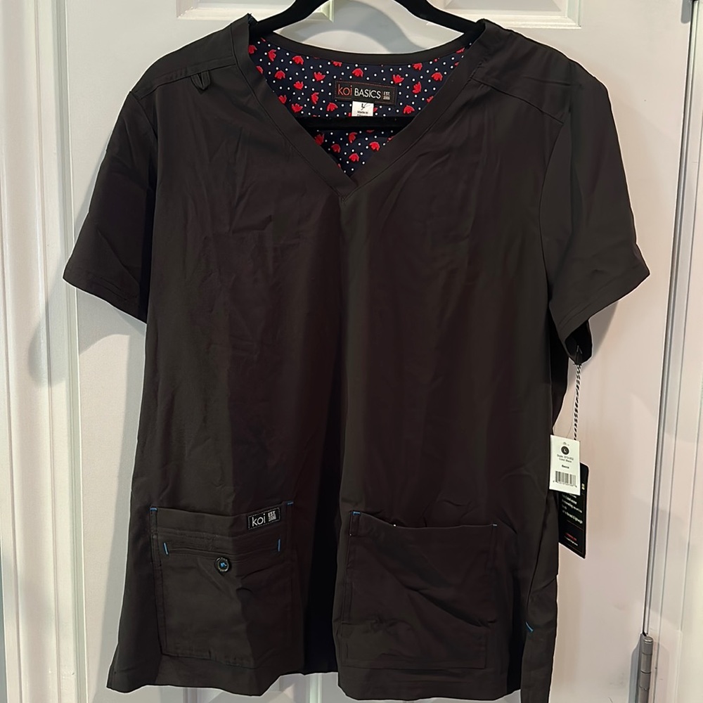 Koi Basics Scrub Top- style Becca, Black